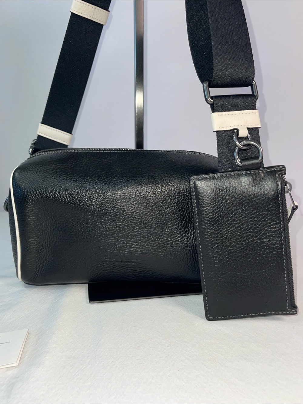 Coach K2323-CP172 Axel Crossbody Bag Wallet Black Chalk
